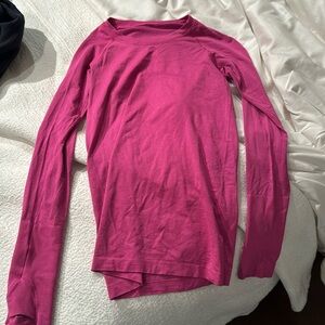 Long sleeve lululemon swiftly hot pink size 4